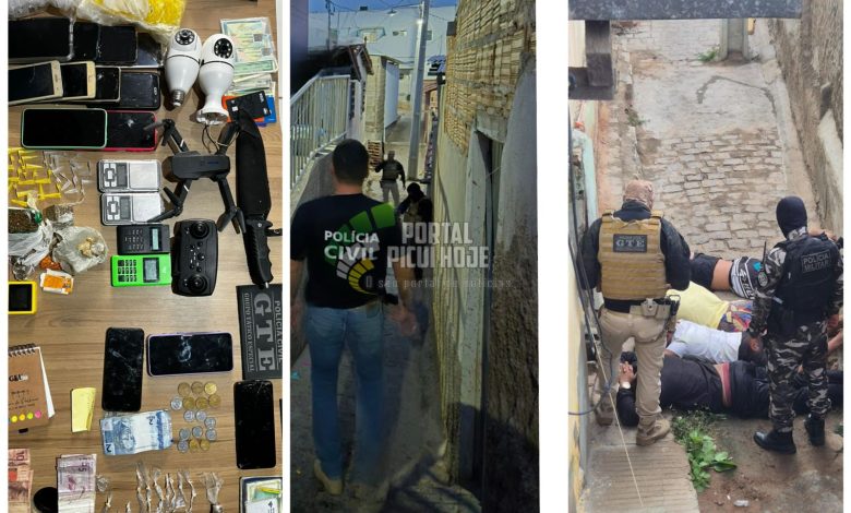 PICUÍ: Polícia Civil deflagra operação e apreende drogas, balanças, maquininhas e cadernos de contabilidade do tráfico