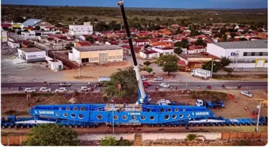 Segundo transformador gigante de energia deve chegar a Parque Eólico em Nova Palmeira no próximo domingo