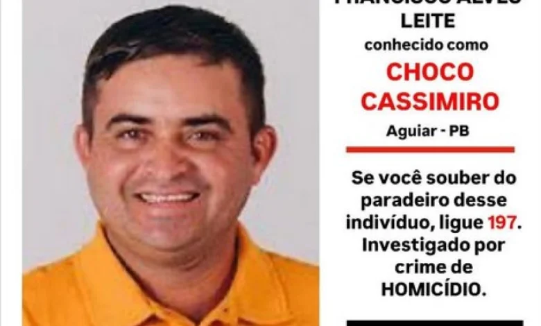 FORAGIDO: Vereador de Aguiar é procurado por suspeita de participar de homicídio de professor FORAGIDO: Vereador de Aguiar é procurado por suspeita de participar de homicídio de professor