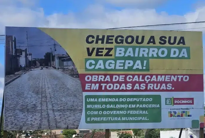 A propaganda dos Galdinos em Pocinhos A propaganda dos Galdinos em Pocinhos